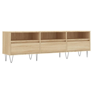 Mueble de TV madera contrachapada roble Sonoma 150x30x44.5 cm H