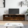 Mueble de TV madera contrachapada roble ahumado 150x30x44.5 cm 1