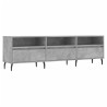 Mueble de TV madera contrachapada gris hormigón 150x30x44.5 cm 2