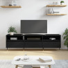 Mueble de TV madera contrachapada negro 150x30x44.5 cm 1