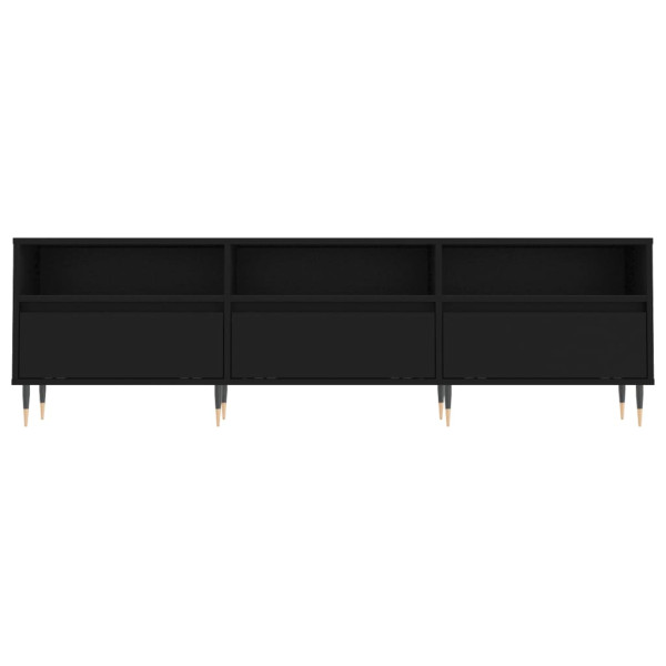 Mueble de TV madera contrachapada negro 150x30x44.5 cm M 5