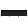 Mueble de TV madera contrachapada negro 150x30x44.5 cm 5