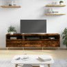 Mueble de TV madera contrachapada roble ahumado 150x30x44.5 cm 1