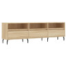 Mueble de TV madera contrachapada roble Sonoma 150x30x44.5 cm 2