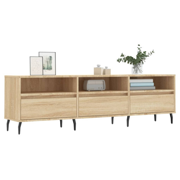 Mueble de TV madera contrachapada roble Sonoma 150x30x44.5 cm M 3
