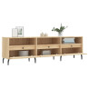 Mueble de TV madera contrachapada roble Sonoma 150x30x44.5 cm 4