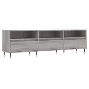 Mueble para TV madera contrachapada gris Sonoma 150x30x44.5 cm H