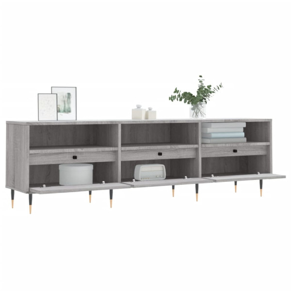 Mueble para TV madera contrachapada gris Sonoma 150x30x44.5 cm M 4