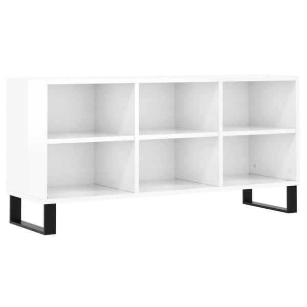 Móvel de TV 103.5x30x50 cm derivados madeira branco brilhante M 2