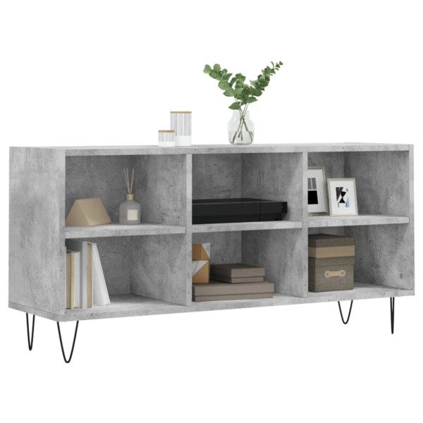 Mueble de TV madera de ingeniería gris hormigón 103.5x30x50 cm M 3