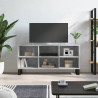 Mueble de TV madera de ingeniería gris hormigón 103.5x30x50 cm 1