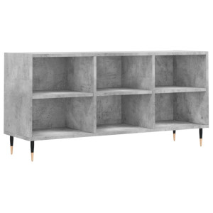 Mueble de TV madera de ingeniería gris hormigón 103.5x30x50 cm H