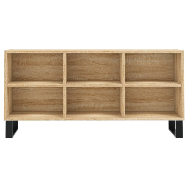 Mueble de TV madera de ingeniería roble Sonoma 103.5x30x50 cm M 4