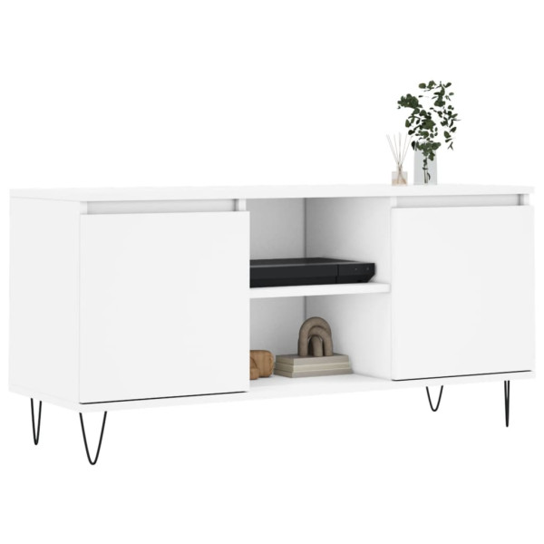 Mueble de TV madera de ingeniería blanco 104x35x50 cm M 3