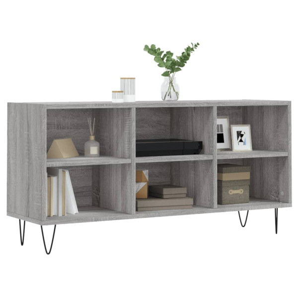 Mueble de TV madera de ingeniería gris Sonoma 103.5x30x50 cm M 3