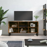 Mueble de TV madera de ingeniería roble ahumado 103.5x30x50 cm 1