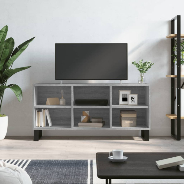 Mueble de TV madera de ingeniería gris Sonoma 103.5x30x50 cm D