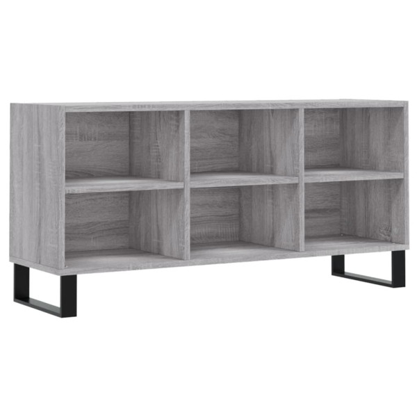 Mueble de TV madera de ingeniería gris Sonoma 103.5x30x50 cm M 2