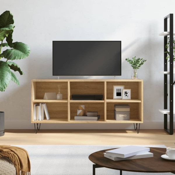 Mueble de TV madera de ingeniería roble Sonoma 103.5x30x50 cm D