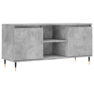 Mueble de TV madera de ingeniería gris hormigón 104x35x50 cm H