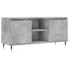 Mueble de TV madera de ingeniería gris hormigón 104x35x50 cm 2