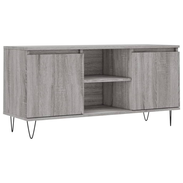 Mueble de TV madera de ingeniería gris Sonoma 104x35x50 cm M 2