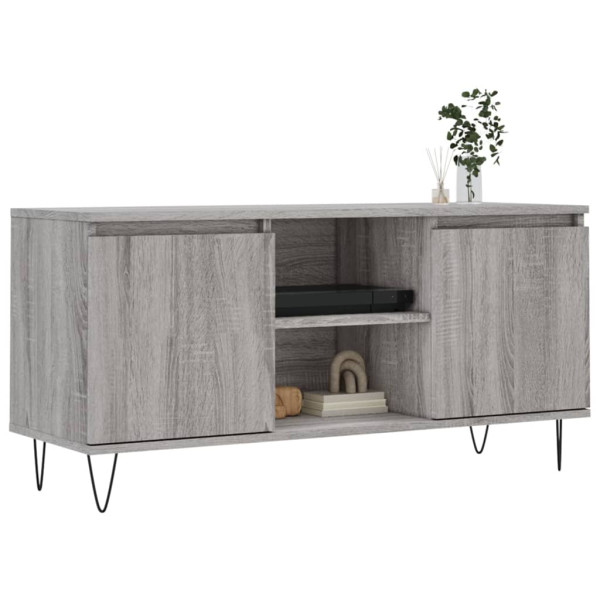 Mueble de TV madera de ingeniería gris Sonoma 104x35x50 cm M 3