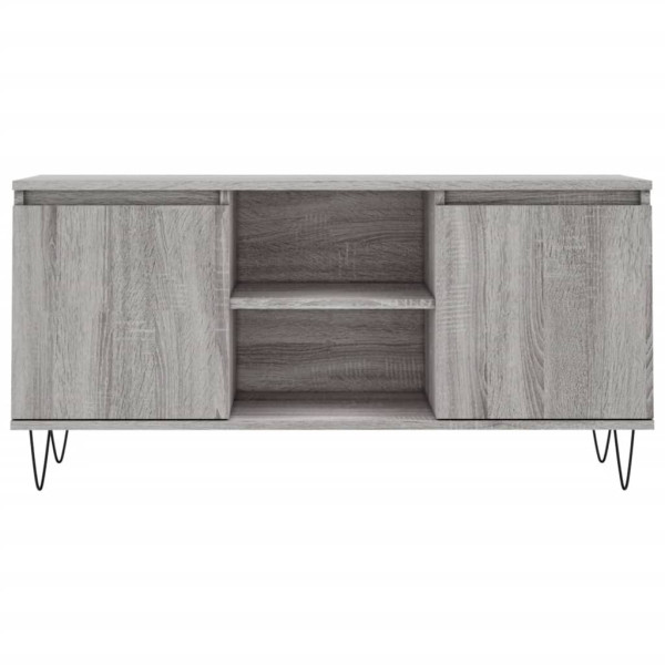 Mueble de TV madera de ingeniería gris Sonoma 104x35x50 cm M 5
