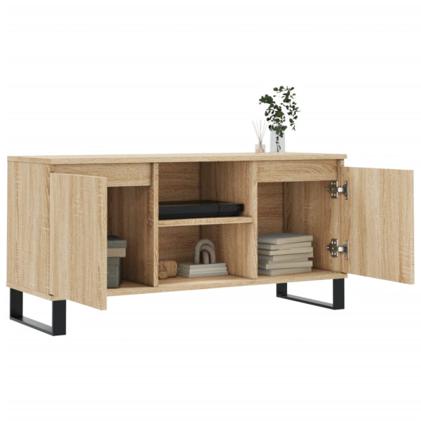 Mueble de TV madera de ingeniería roble Sonoma 104x35x50 cm M 4