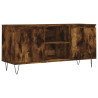 Mueble de TV madera de ingeniería roble ahumado 104x35x50 cm 2