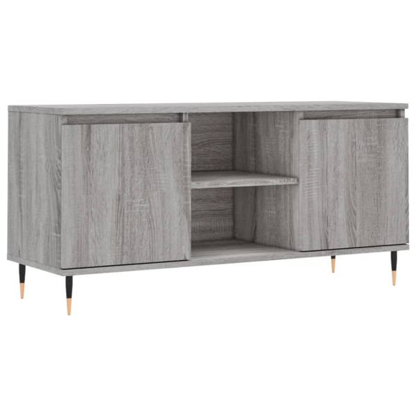 Mueble de TV madera de ingeniería gris Sonoma 104x35x50 cm M 2