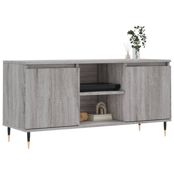 Mueble de TV madera de ingeniería gris Sonoma 104x35x50 cm M 3