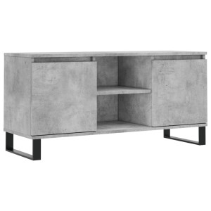Mueble de TV madera de ingeniería gris hormigón 104x35x50 cm H