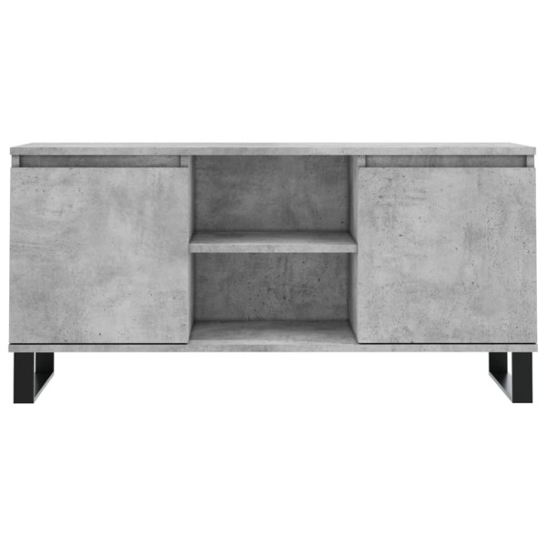 Mueble de TV madera de ingeniería gris hormigón 104x35x50 cm M 5