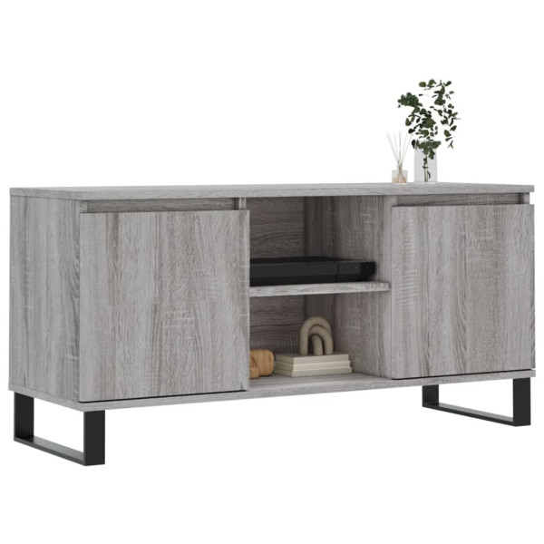 Mueble de TV madera de ingeniería gris Sonoma 104x35x50 cm M 3