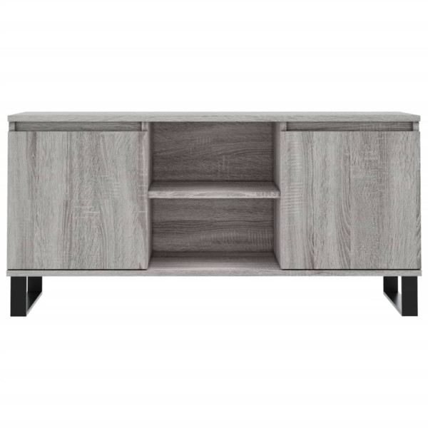 Mueble de TV madera de ingeniería gris Sonoma 104x35x50 cm M 5