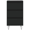 Aparador madera de ingeniería negro 40x35x70 cm 5