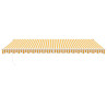 Toldo retráctil aluminio y tela amarillo y blanco 5x3 m 3