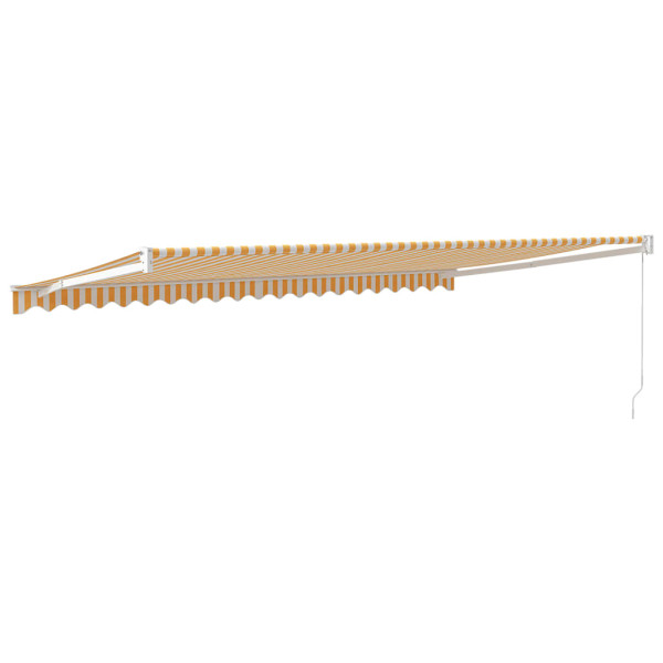 Toldo retráctil aluminio y tela amarillo y blanco 5x3 m M 5