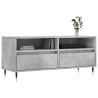 Mueble de TV madera contrachapada gris hormigón 100x34.5x44.5cm 3