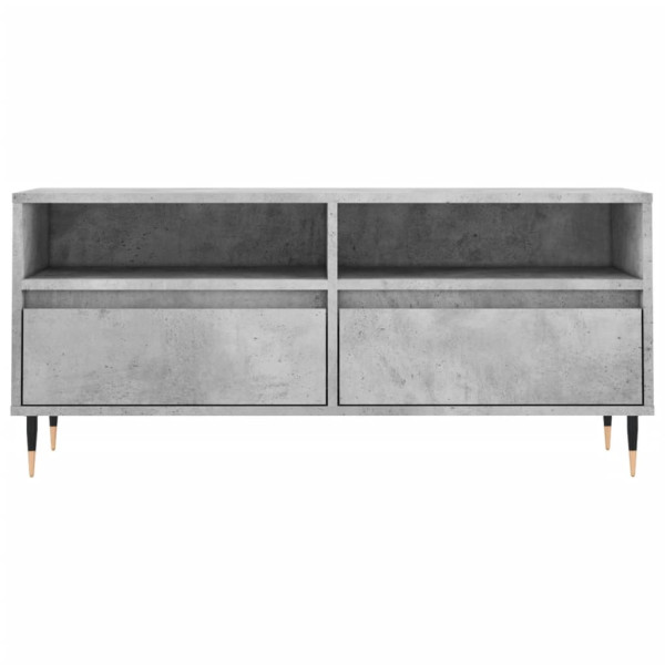 Mueble de TV madera contrachapada gris hormigón 100x34.5x44.5cm M 5