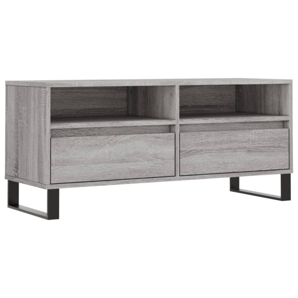Mueble de TV madera contrachapada gris Sonoma 100x34.5x44.5 cm M 2