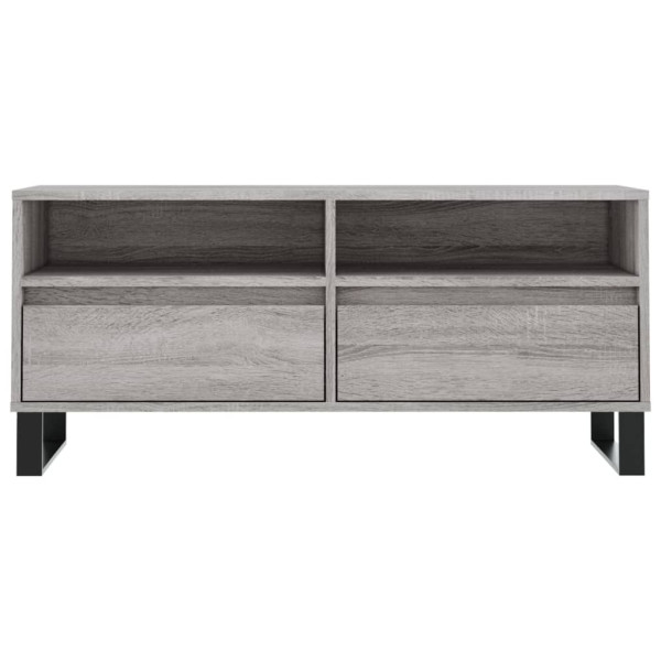 Mueble de TV madera contrachapada gris Sonoma 100x34.5x44.5 cm M 5