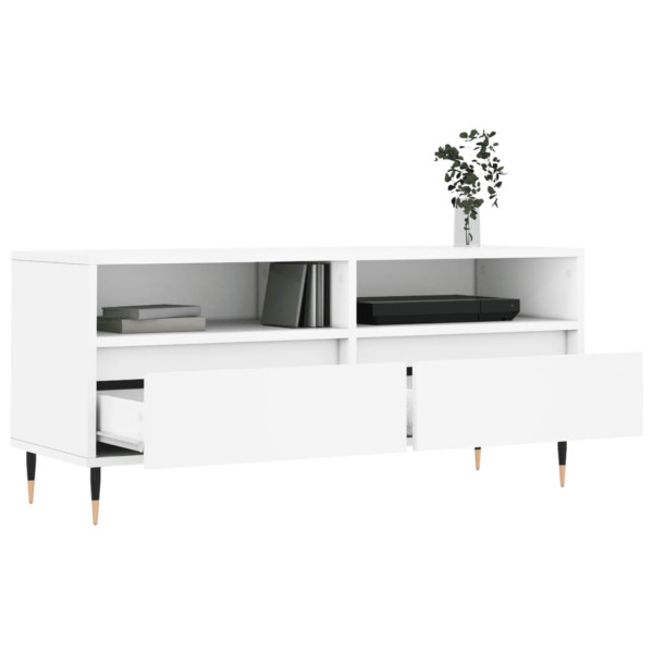 Mueble para TV madera contrachapada blanco 100x34.5x44.5 cm M 4