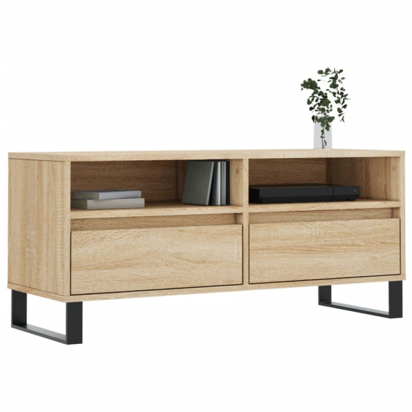 Mueble de TV madera contrachapada roble Sonoma 100x34.5x44.5 cm M 3