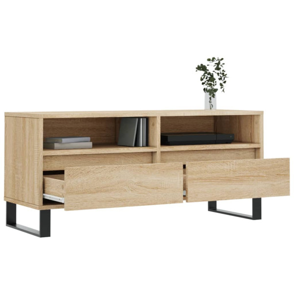 Mueble de TV madera contrachapada roble Sonoma 100x34.5x44.5 cm M 4
