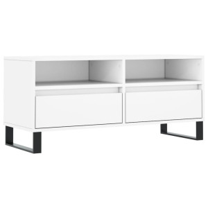 Mueble para TV madera contrachapada blanco 100x34.5x44.5 cm H