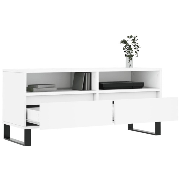 Mueble para TV madera contrachapada blanco 100x34.5x44.5 cm M 4