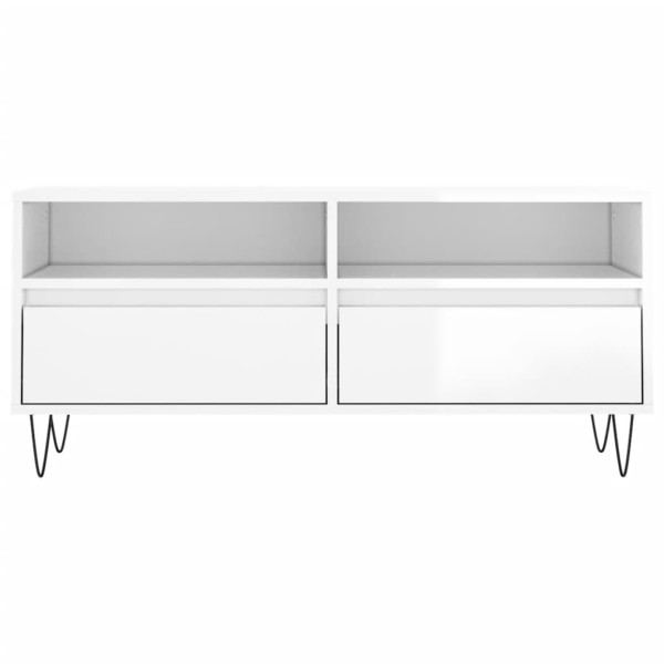 Móvel p/ TV 100x34.5x44.5 cm derivados madeira branco brilhante M 5