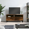 Mueble de TV madera contrachapada roble ahumado 100x34.5x44.5cm 1
